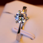 Silver Diamond Ring - TulipQueen