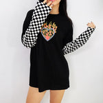 Checkerboard Long Sleeve Tee - TulipQueen